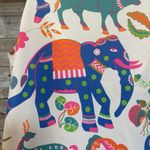 Gretchen Scott Womens XS Dress White Bougie Neon Animal AOP Classic Button Strap Pink Photo 8