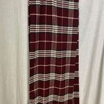 V. Fraas Cashmink Plaid Scarf Burgundy White Black Unisex Made in Germany Gift Red Photo 0