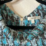 Tyler Boe Houndstooth Bell Sleeve Mini Sweater Dress Size Large Blue Photo 2