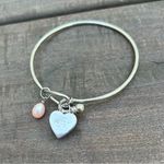 Alex Lemonade Stand Friend of Alex Heart Charm Honora Pearl Bracelet Silver Photo 2