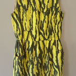 ROY STUDIO 100% Silk Sleeveless‎ Summer or Spring Yellow Dress Size 38 Green Photo 0