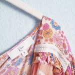 Klesis Bohemian Floral Mixed Media Romper Red Photo 5