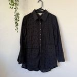 Sundance  Gina Eyelet Cotton Floral Button Down Shirt Sz M Photo 1