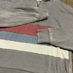 Pink Rose Gray, Pink, Blue, White 1/4 Zip Sweatshirt Photo 2