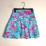 Icikuls Skirt Skort Blue Pink Turquoise Floral tennis golf attire Size Small Green Photo 0
