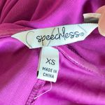 Speechless NEW Bodycon Strapless Mini Dress Magenta Purple Size XS Mesh Overlay Photo 4