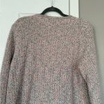 J.Jill Tweed Knit Cardigan Sweater Jacket Pink Grey Photo 7