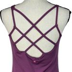 prAna Medium Rebecca Dress A-Line Striped Shelf Bra Stretch Sleeveless V-Neck Photo 4