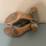 Stuart Weitzman  Women's Nearly Nude Ankle Strap Sandals Silver Gold Wedding Photo 5