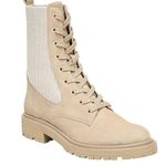 Sam Edelman ‘Lydell’ Mixed Media Suede and Ribbed Knit Combat Boot Size 8.5 Photo 0