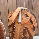 Capezio Miss Butterfly Boots stacked heel marbled brindle tan brown leather Photo 8