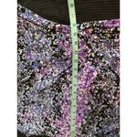 AA Studio Black/Purple Geo Print Wrap Front Dress Size 14P Midi V Neck Black Photo 7