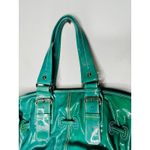 Dooney & Bourke Teal Green Chiara Patent Leather Drawstring Tote Handbag Photo 3