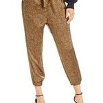 Joie  Womens Gold Leopard Print Crop Jogger Pants Photo 0