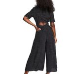 ASOS Design Black Mono Spot Tea Cut Out Jumpsuit Size 12 Photo 6