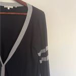 Vince Black Cardigan with Gray Trim Photo 4