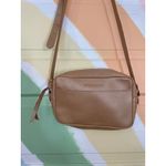 Portland Leather Goods Cream Crossbody Bag Small Zip Top Adjustable Strap Photo 10