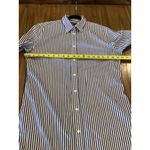 Ralph Lauren POLO  Blue White long sleeve cotton Stripe Shirt Dress  PRL size 10 Photo 4