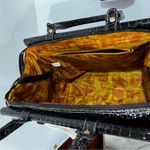 Samantha Brown Burgundy Brown Glazed Croc Embossed Travel Tote Bag Carry Photo 13