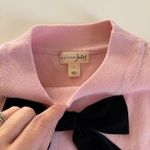 Maison Jules Short Sleeve Black Bow Pullover Sweatshirt Pink Women’s Large Photo 1