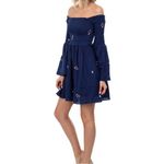 Free People Counting Daisies Bell Sleeve Smocked Top Mini Dress Size XS Photo 0