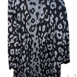 Anne Klein Grey and black open front long sleeved sweater size medium Photo 0