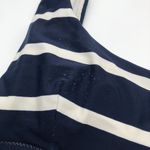 Aerie  Bikini Top Scoop Removable Cups Navy Blue White Striped XS Photo 1