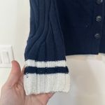 Rag and Bone  Womens Serena Cardigan Sweater Small Navy Blue Academic Cotton Wool Photo 4