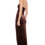 Nookie  Chocolate Brown velvet Dress Photo 2