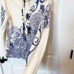 Lucky Brand Y2K Womens Full Zip Up Hoodie Size M Asian Streetwear AOP Purple Vtg Photo 2