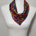 J. Garcia abstract geo multicolored limited edition small square silk scarf Photo 1