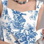 Maeve Anthropologie  Top Floral Blue Photo 0