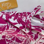 Kona Sol  One Piece Swimsuit Bathing Suit Medium Pink White NWT New Adjustable Photo 3