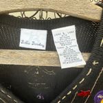 Vintage 90s Bobbie Brooks Christmas Ornaments Stars Sweater Vest Black LARGE Photo 2