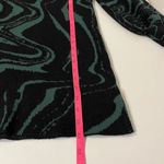 Lucy Paris Green Black Balloon Sleeve Mini Short Sweater Long Sleeve Dress Small Photo 6