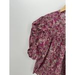 Bishop and Young Anthro Womens Ruched Sleeve Button Front Blouse Size XL Peasant Photo 2