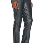 BCBGeneration Hunter Green Faux Leather Pants XS Belted Tapered High Waist NEW Photo 1