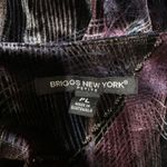 Briggs New York Womens Size Petite Large Multicolor Velvet Swirl Embellished Top Photo 4