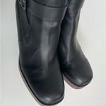 Kork-Ease Korks Boots Marci Bootie Block Heel Square Toe Buckle Faux Leather Comfort Black Photo 8