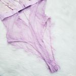 Victoria's Secret Just Sexy Lingerie Pastel Lavender Lace Strappy Bodysuit Photo 5