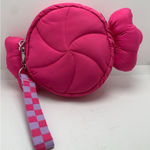 Candy Shaped Pink Padded Crossbody Bag With Detachable Strap Photo 0