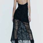 ZARA  NWT black sheer mesh overlay maxi dress Photo 9