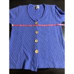 Habitat  Sweater Women's Small Cardigan Knit Button‎ Blue 3/4 Sleeve Photo 6