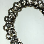 Brass Tone Chunky CZ Rhinestone Boho Necklace Silver Photo 4