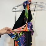 Natori Womens Jumpsuit 2 Tropical Wide Leg Halter Tie Backless Bright Vacation Photo 4