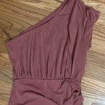 Lulus New Lulu’s Raise a Glass Rusty Rose One-Shoulder Midi Dress XS Photo 8
