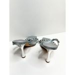 Nine West Nine‎ West Aria Dress Sandals Womens Size 9 Silver Studded Straps Square Toe Photo 8