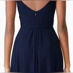AMSALE Campbell Long Gown in Navy Navy Bridesmaid Dress Formal Photo 5
