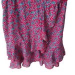 Sabina Musayev Liri Pink Ruffle Mini Dress Metallic Silver Dot Small no belt Photo 3