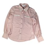 JustFab Faux Pearl Button Pink Shirt Size S NW Detailed Tag Photo 0